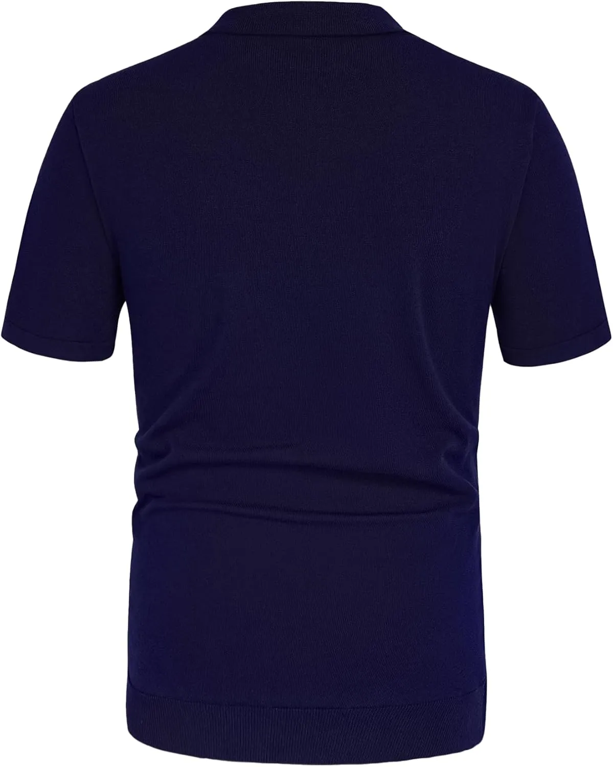 Aiyino Mens Polo Shirts Vintage Striped Lightweight Knitting Golf Shirts