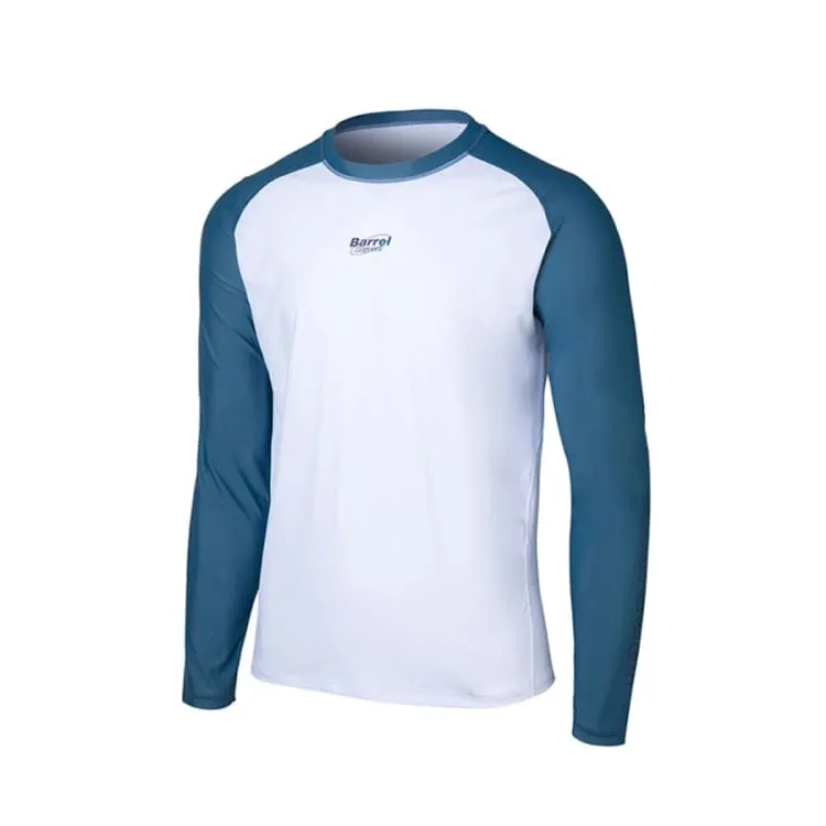 Barrel Mens Abyssal RelaxFit Rashguard-WHITE