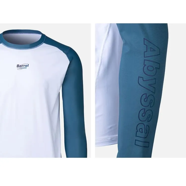 Barrel Mens Abyssal RelaxFit Rashguard-WHITE