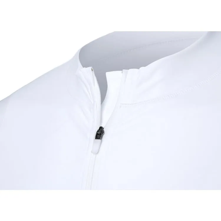Barrel Mens Abyssal ZipUp Rashguard-WHITE
