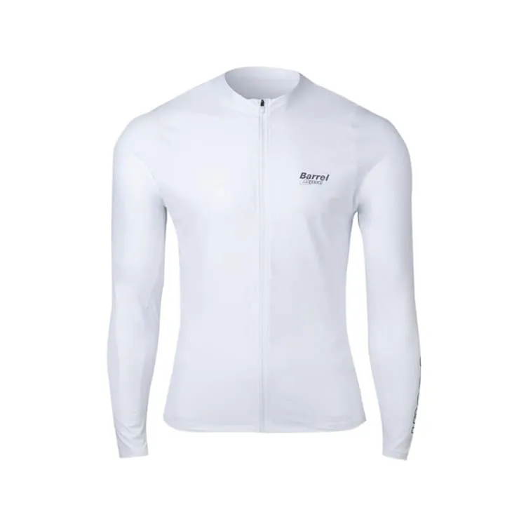 Barrel Mens Abyssal ZipUp Rashguard-WHITE