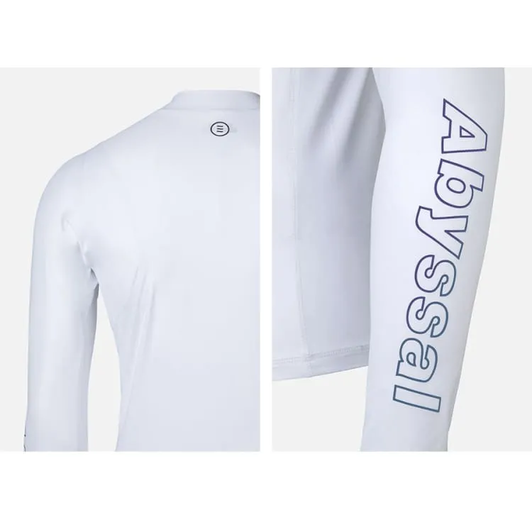 Barrel Mens Abyssal ZipUp Rashguard-WHITE