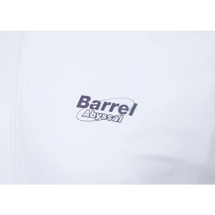 Barrel Mens Abyssal ZipUp Rashguard-WHITE