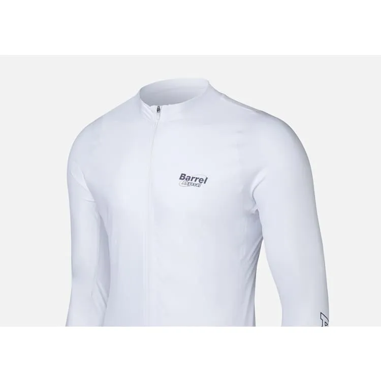 Barrel Mens Abyssal ZipUp Rashguard-WHITE