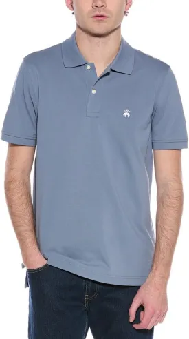Brooks Brothers Men's Cotton Pique Stretch Logo Short Sleeve Polo Shirt
