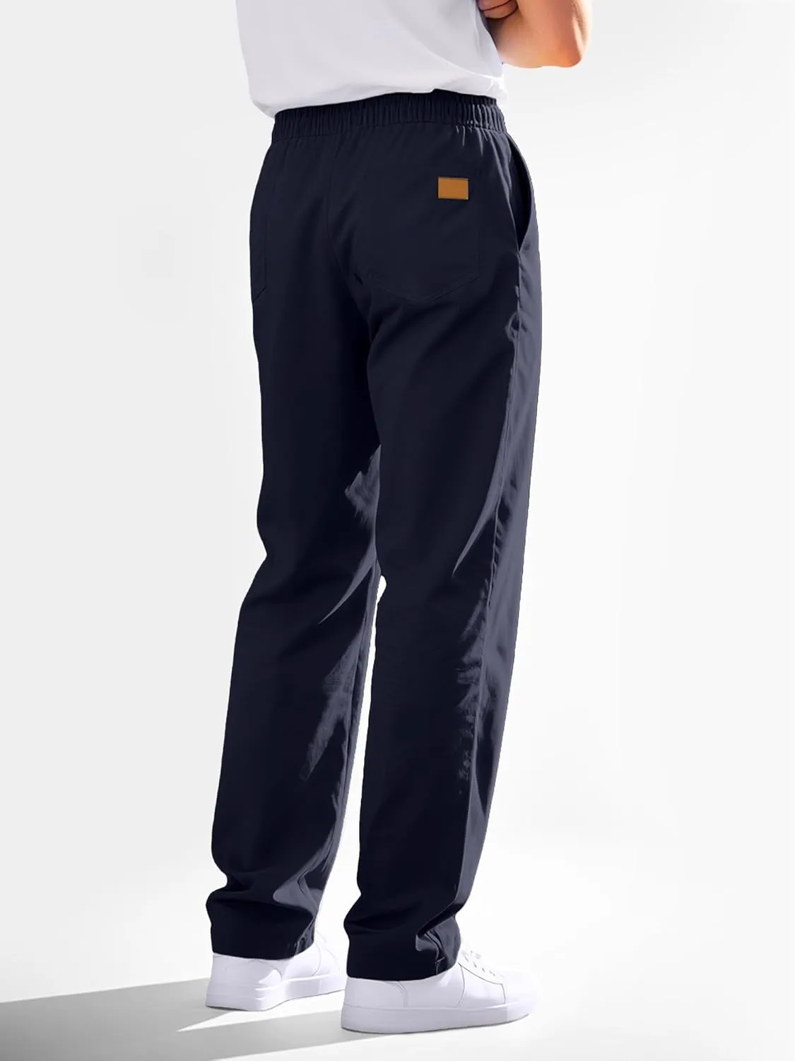 Comdecevis Mens Casual Pants Drawstring Joggers Sweatpants with Pockets Loose Fit Cargo Pants
