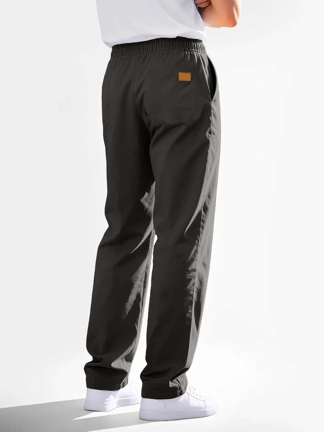 Comdecevis Mens Casual Pants Drawstring Joggers Sweatpants with Pockets Loose Fit Cargo Pants