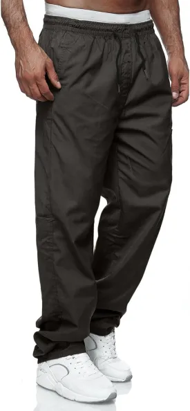Comdecevis Mens Casual Pants Drawstring Joggers Sweatpants with Pockets Loose Fit Cargo Pants
