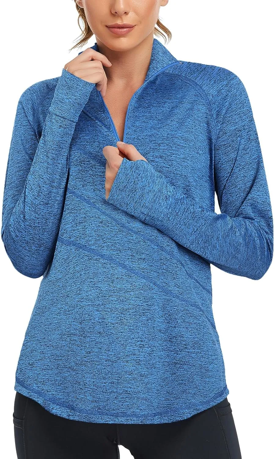 Cucuchy Womens V Neck Golf Polo Shirts Moisture Wicking Sports Workout Tops