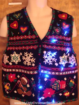 Cute TackyLight Up Ugly Xmas Sweater Vest