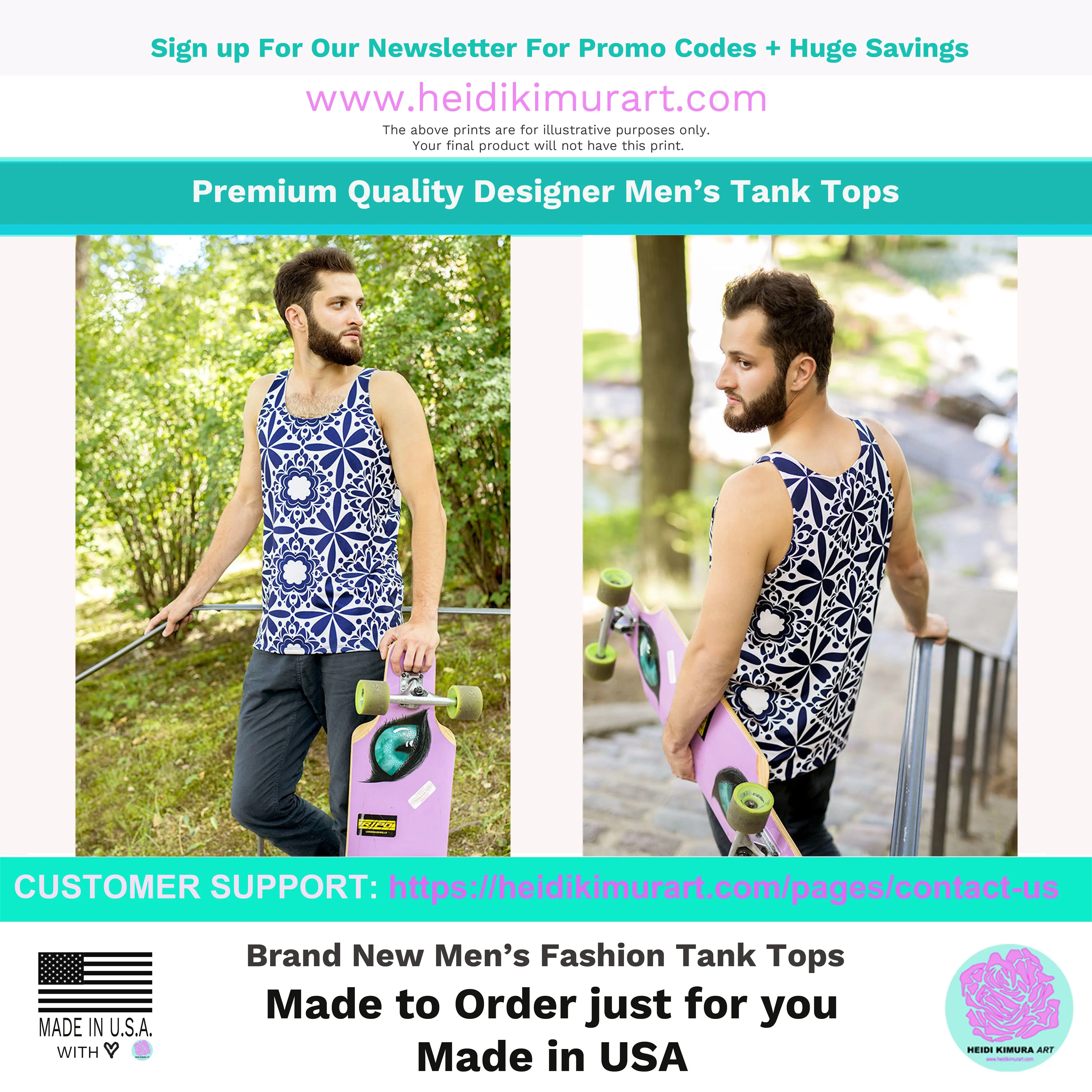 Grey Floral Unisex Tank Top, Grey Flower Print Men's or Women's Tanks-Made in USA/EU
