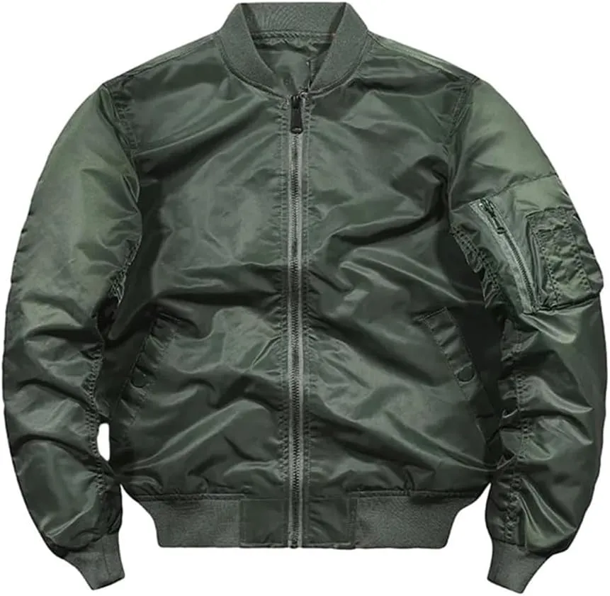 GYori Bomber Jacket Men Vintage Motorcycle Military Coat Spring Winter Padded Casual Pilot Male Clothing
