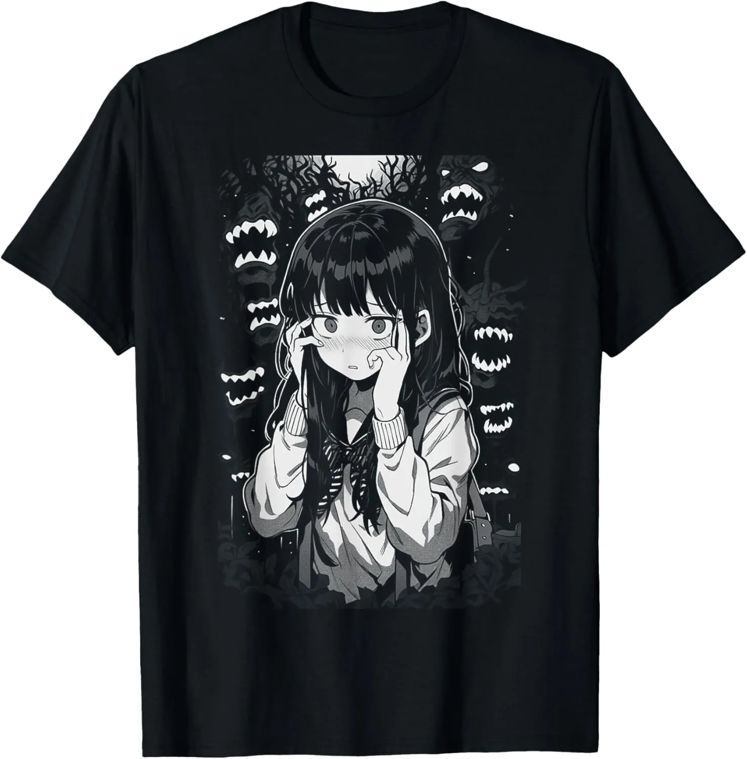 Horror Anime Manga Harajuku Gothic Grunge Aesthetic | Egirl T-Shirt