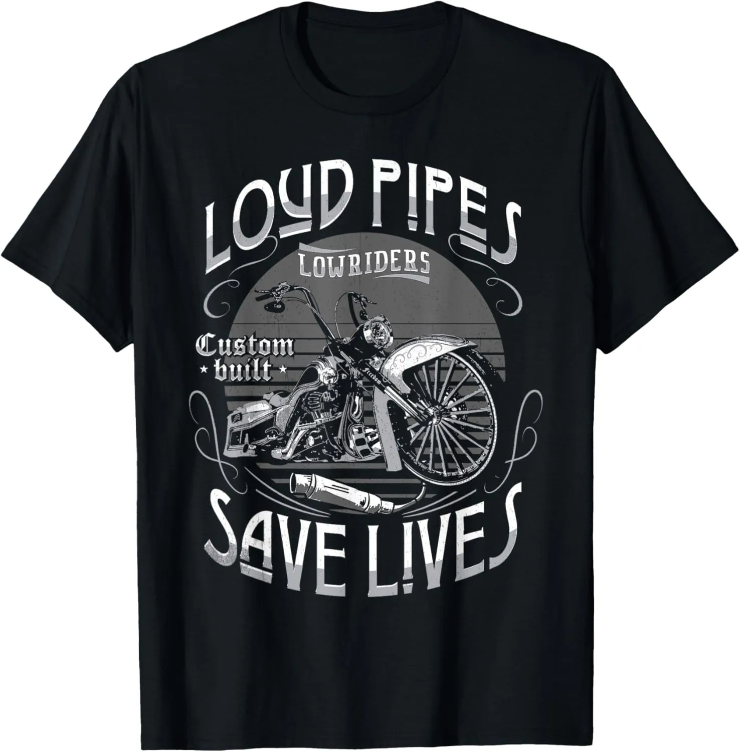 Lowriders Motorcycle Biker Custom Chicano Vintage Mexican T-Shirt