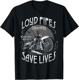 Lowriders Motorcycle Biker Custom Chicano Vintage Mexican T-Shirt
