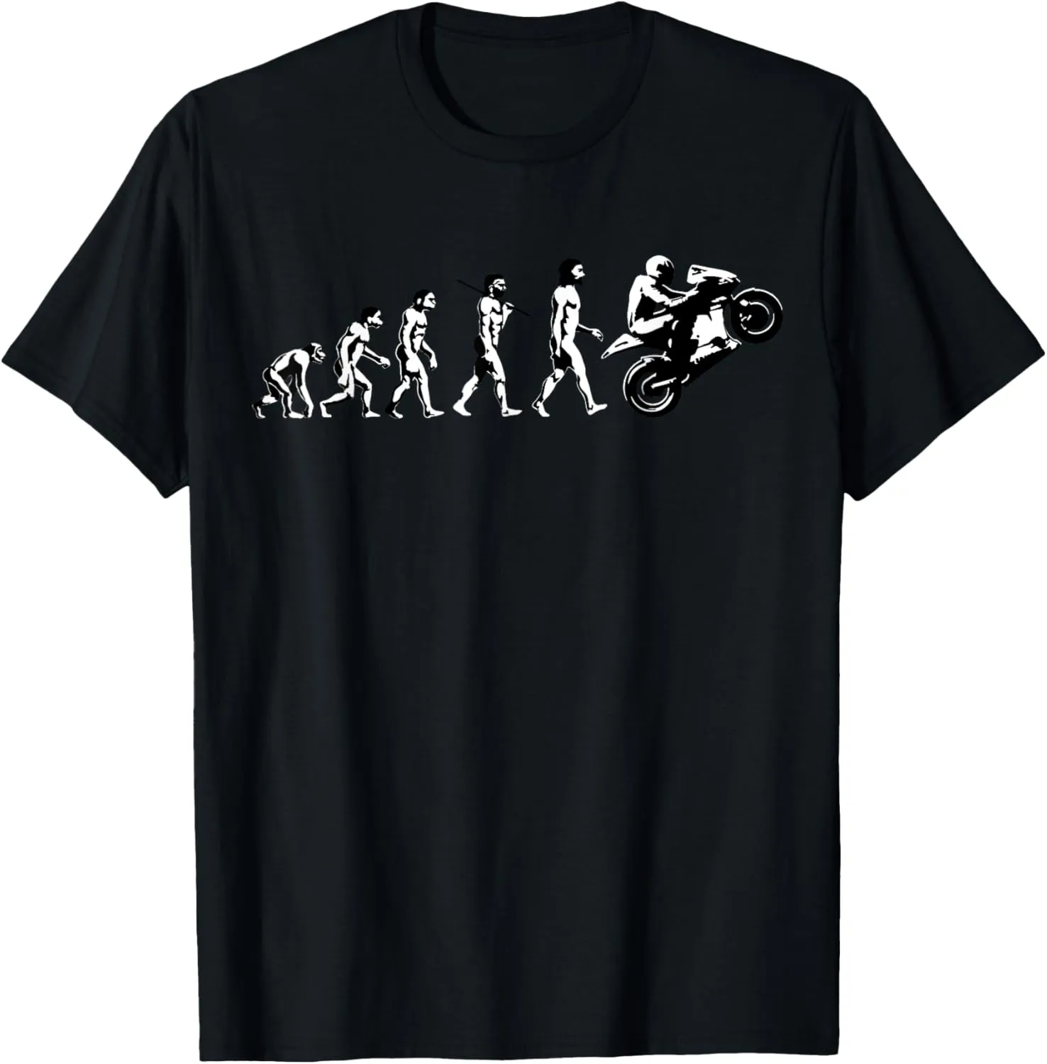 Motorcycle Evolution Race Bike Wheelie Motorbike Biker T-Shirt