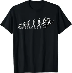 Motorcycle Evolution Race Bike Wheelie Motorbike Biker T-Shirt