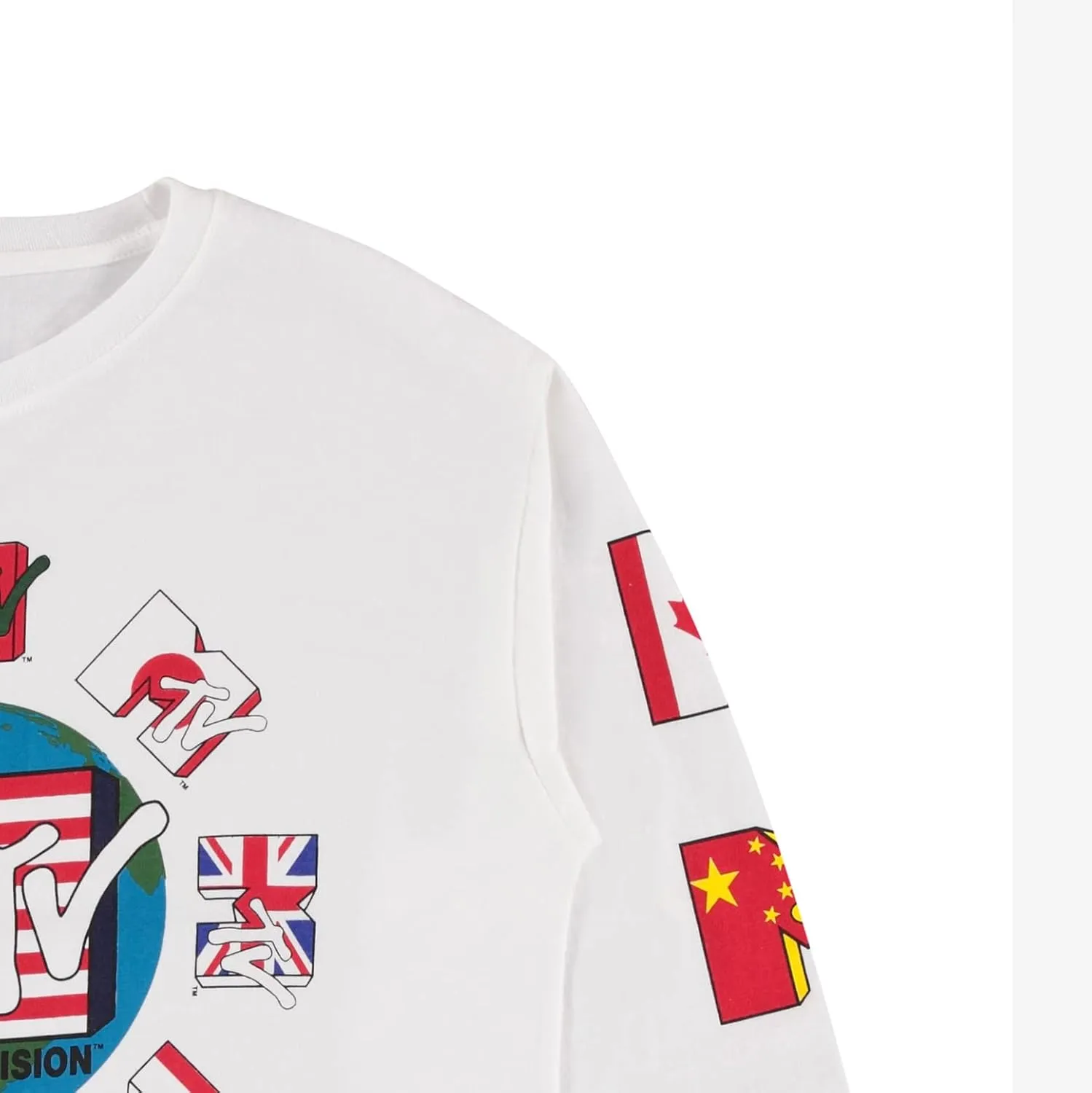 MTV Mens Long Sleeve Shirt - #TBT Mens 1980's 1990'S Clothing - I Want My Music Television T-Shirt