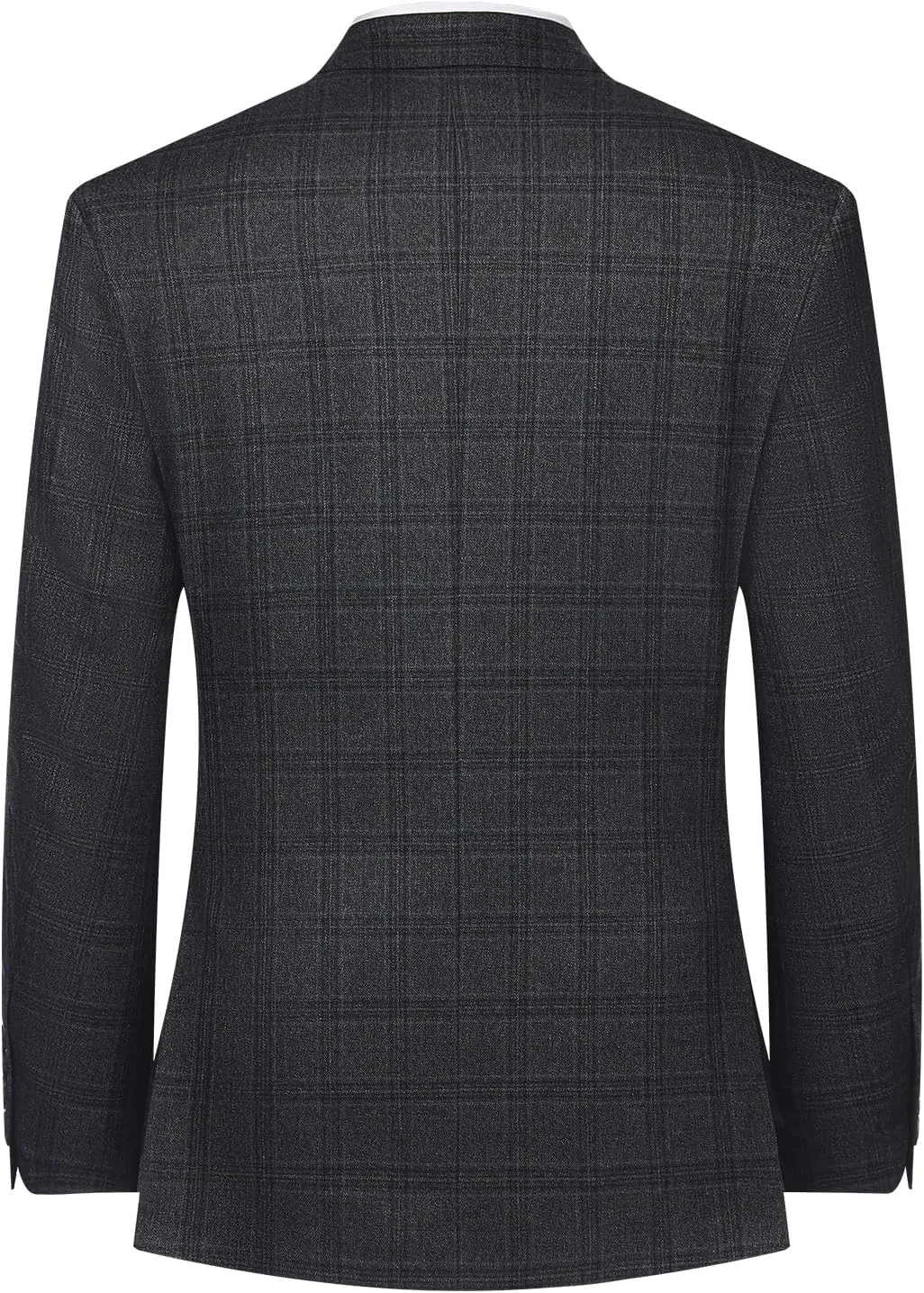 P&L Men's Blazer Plaid Sport Coat Classic Fit Button Notch Lapel Suit Jacket