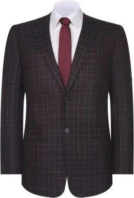 P&L Men's Blazer Plaid Sport Coat Classic Fit Button Notch Lapel Suit Jacket