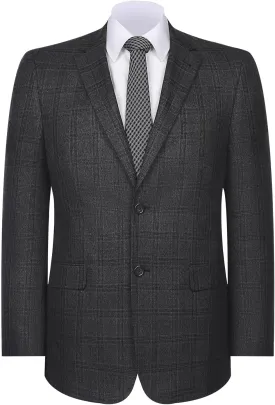 P&L Men's Blazer Plaid Sport Coat Classic Fit Button Notch Lapel Suit Jacket