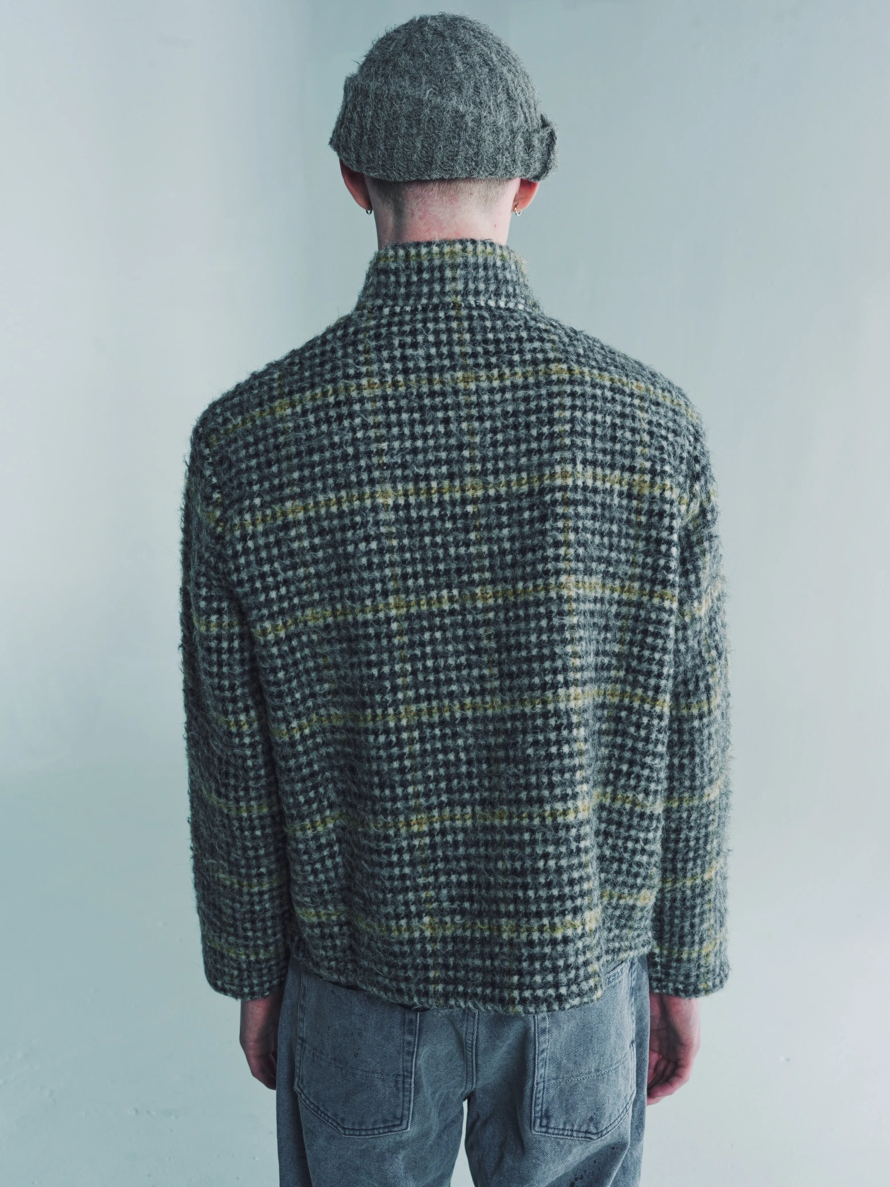 Prenzlauer Houndstooth Shrunken Fullzip Polo