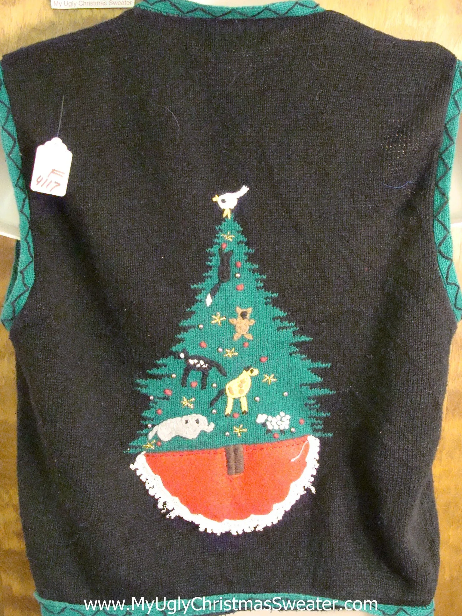Ridiculous Trees Tacky Bad Christmas Sweater Vest