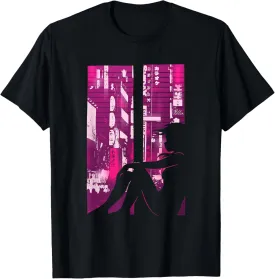 Sad Anime Girl Japanese Vaporwave Aesthetic Otaku T-Shirt