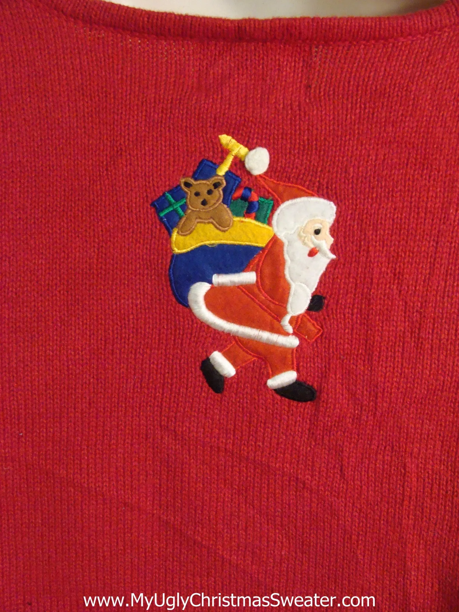 Santa and Reindeer 2sided Ugliest Christmas Sweater Vest