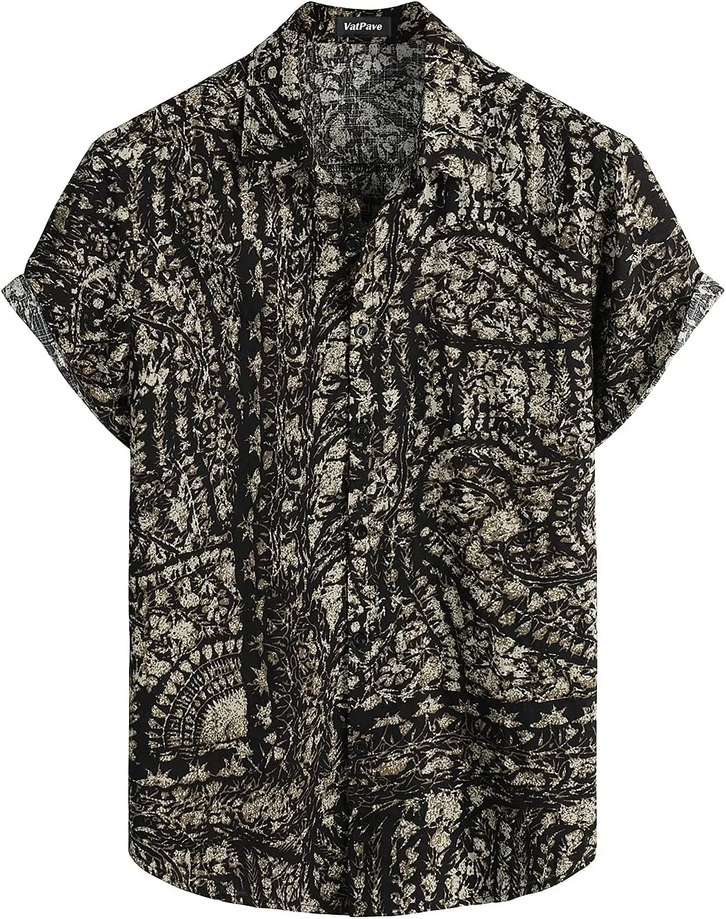 VATPAVE Mens Casual Short Sleeve Button Down Shirts Regular Fit Hawaiian Summer Shirts
