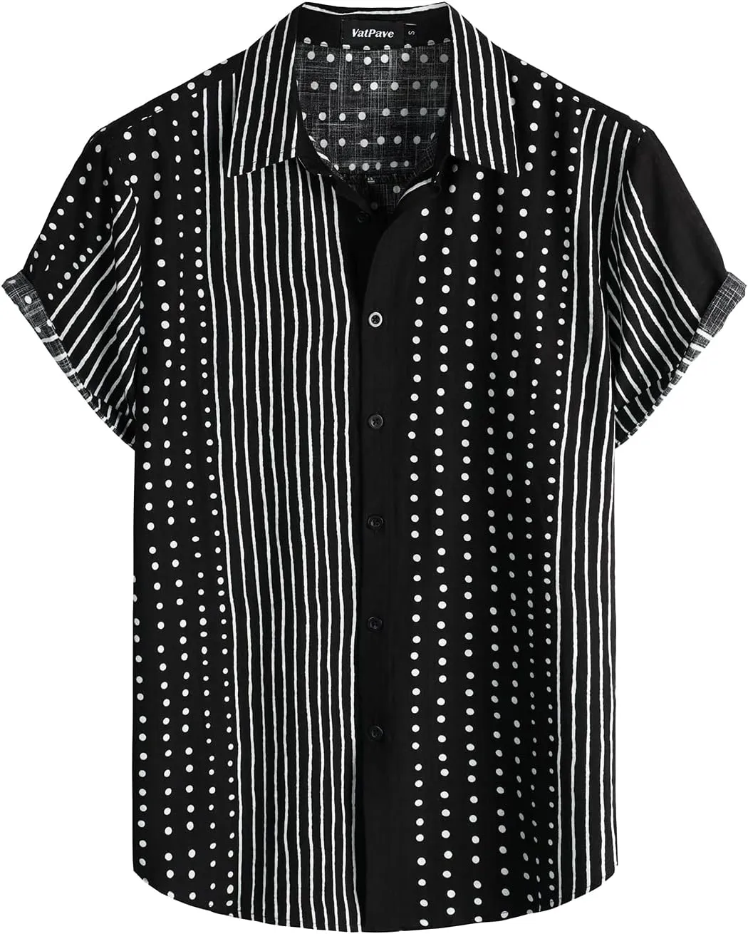 VATPAVE Mens Casual Short Sleeve Button Down Shirts Regular Fit Hawaiian Summer Shirts