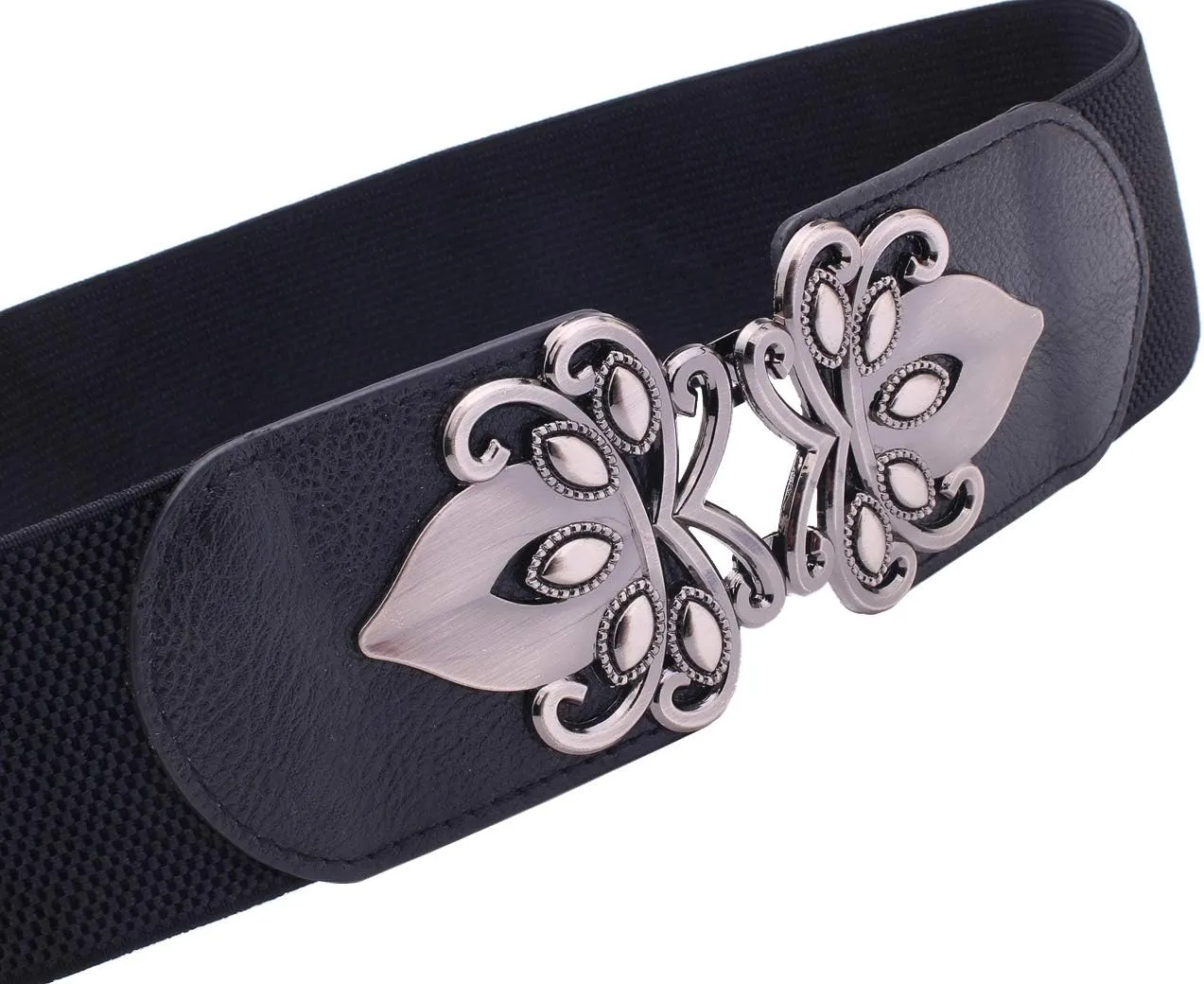 Womens Vintage Wide Elastic Stretch Waist Belt Retro Cinch Belt