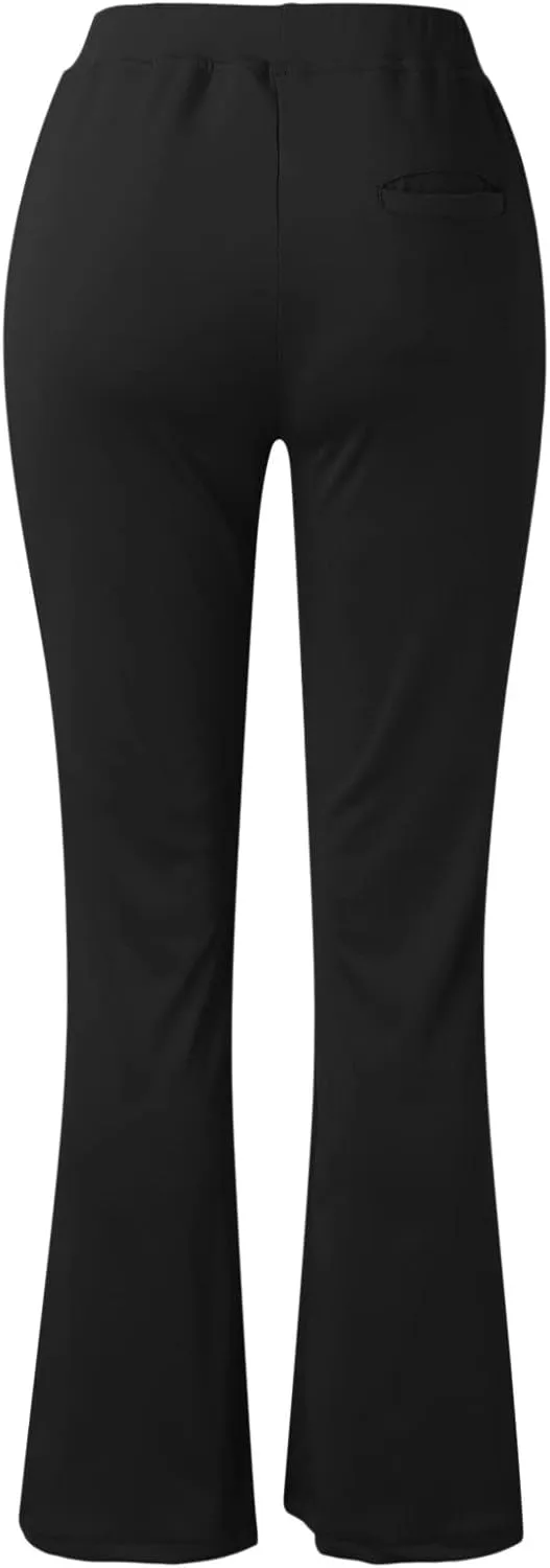 Work Pants for Women 2025 High Waist Stretch Soft Comfy Athletic Workout Yoga Pants Fashion Casual Business Trousers