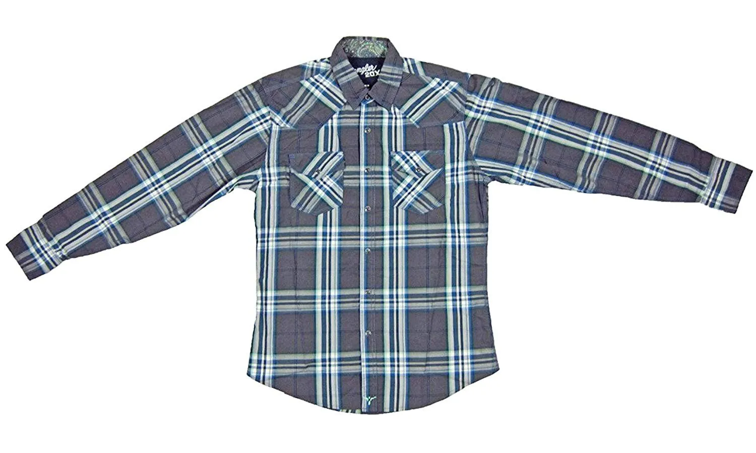 Wrangler Mens Twenty X Western Plaid Long Sleeve Shirt, MJ1259M