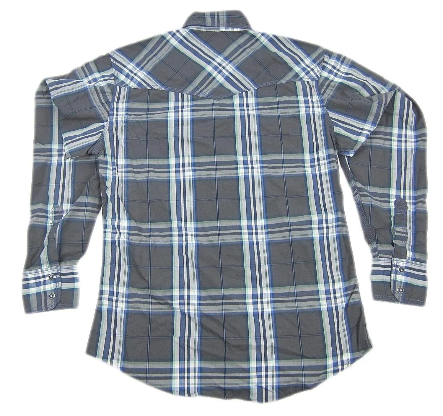 Wrangler Mens Twenty X Western Plaid Long Sleeve Shirt, MJ1259M